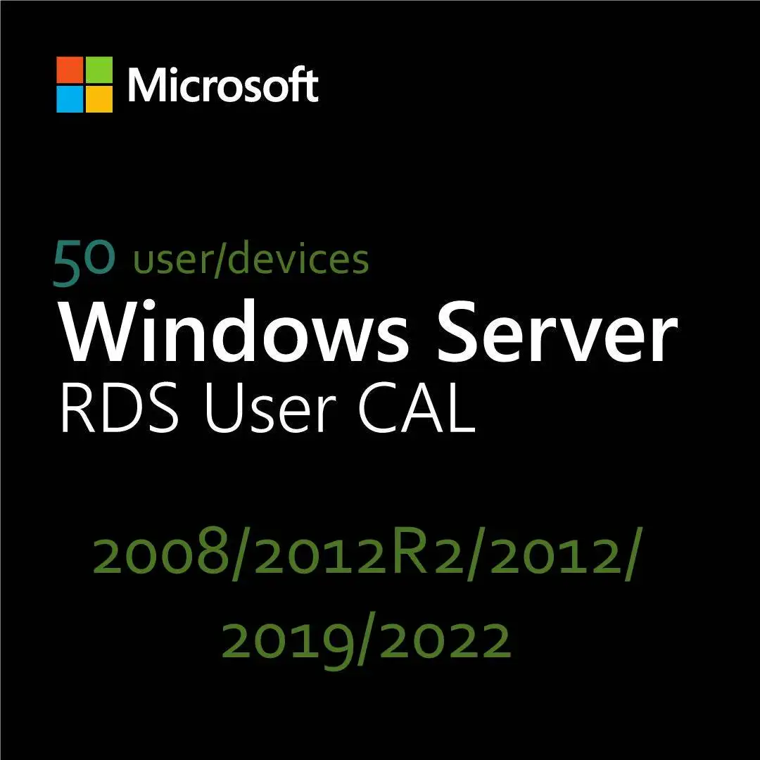 Windows Server 50 RDS CALs License Key | Digital Download – Instant Delivery
